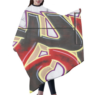 Personality  Red And Golden Urban Art, Colorful Graffiti, Abstract Grunge Graffity Background Hair Cutting Cape