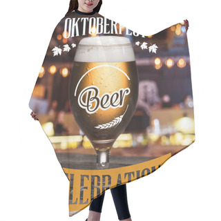 Personality  Glass Of Beer On Table Hair Cutting Cape