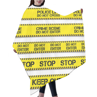 Personality  Police Caution Tapes Hair Cutting Cape