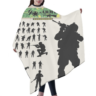 Personality  Soldier Silhouettes Hair Cutting Cape