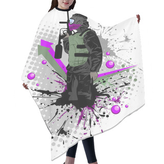 Personality  Paintball Hair Cutting Cape