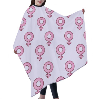 Personality  Female Symbol Pattern Hair Cutting Cape
