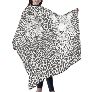 Personality  Leopard Pattern Background Hair Cutting Cape