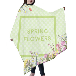 Personality  Beautiful Spring Flowers Tulip Fashion Daisy Cornflower Flowering Cherry Blossoms Hair Cutting Cape