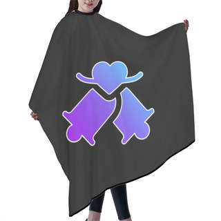 Personality  Bell Blue Gradient Vector Icon Hair Cutting Cape