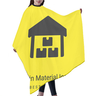 Personality  Boxes Minimal Bright Yellow Material Icon Hair Cutting Cape