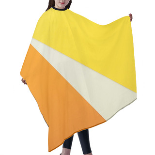 Personality  Abstract Geometric Background With White, Yellow And Orange Bright Paper Hair Cutting Cape