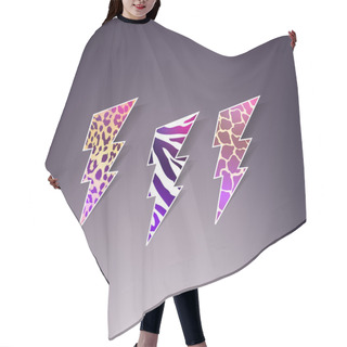 Personality  Set Of Skin Lightnings - Vector Hair Cutting Cape