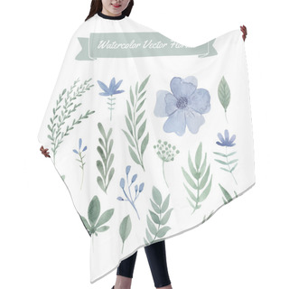 Personality  Watercolor Flowers And Leaves Hair Cutting Cape