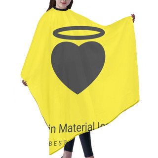 Personality  Angel Heart With An Halo Minimal Bright Yellow Material Icon Hair Cutting Cape