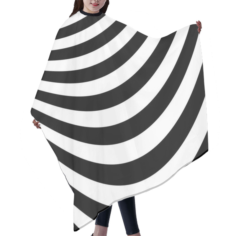 Personality  Abstract Black and White Modern Striped Background hair cutting cape