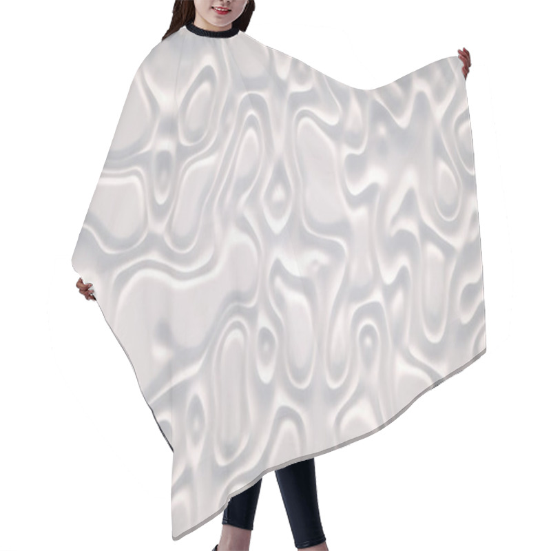 Personality  Smooth Fractal Noise Striped Waves On The Surface. Bright, Milky Background. Hair Cutting Cape