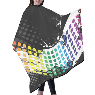 Personality  Graphic Equalizer Waveform Hair Cutting Cape
