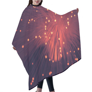 Personality  Blurred Glowing Red Fiber Optics, Communication Technology Hair Cutting Cape