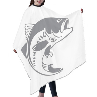 Personality  Bass Fish For Logo Hair Cutting Cape