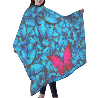Personality  Beautiful Butterfly Background Hair Cutting Cape