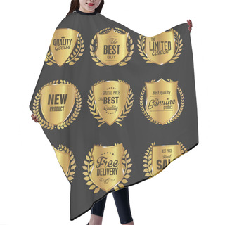 Personality  Golden Vintage Shields And Laurels Hair Cutting Cape
