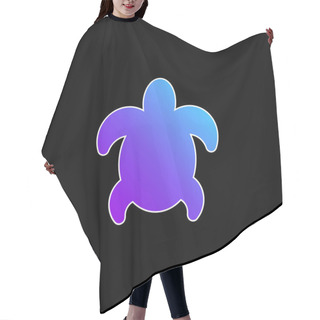 Personality  Big Turtle Blue Gradient Vector Icon Hair Cutting Cape