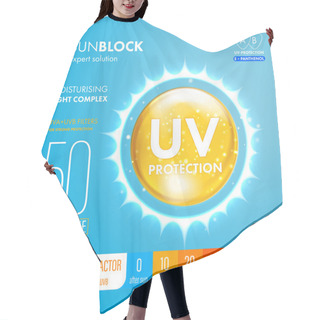 Personality  Sunblock Suncare Strong Protection. SPF Solution Design Hair Cutting Cape