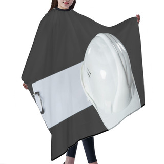 Personality  White Hard Hat And Clipboard Hair Cutting Cape
