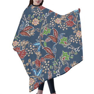 Personality  Vintage Damask Floral Pattern. Stylized Silhouettes Of Flowers And Leaves.  Hair Cutting Cape