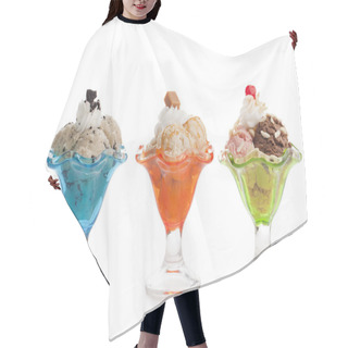 Personality  Three Different Variant Of Ice Creams Hair Cutting Cape