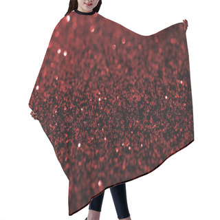 Personality  Abstract Dark Red Glitter Texture Hair Cutting Cape