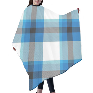 Personality  Blue Ombre Plaid Textured Seamless Pattern Suitable For Fashion Textiles And Graphics Hair Cutting Cape