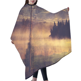 Personality  Landscape With Lake And Autumn Forest. Hair Cutting Cape