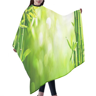 Personality  Fresh Bamboo Trees In Forest With Blurred Background Hair Cutting Cape