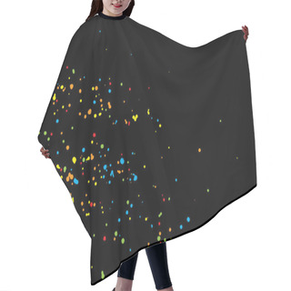 Personality  Abstract Color Splash Illustration On Black Background Hair Cutting Cape