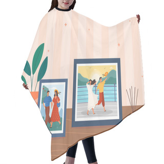 Personality  Framed Photo On Table Hair Cutting Cape