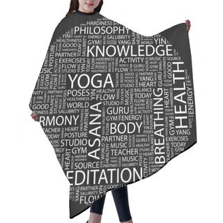 Personality  YOGA. Word Collage Hair Cutting Cape