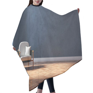 Personality  Modern Bright Interiors. 3D Rendering Illustration Hair Cutting Cape