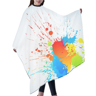 Personality  Colorful Ink Hair Cutting Cape