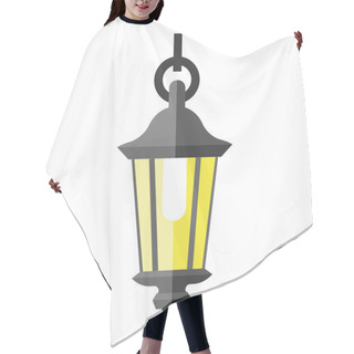 Personality  Street Lamp Silhouette Vector Hair Cutting Cape
