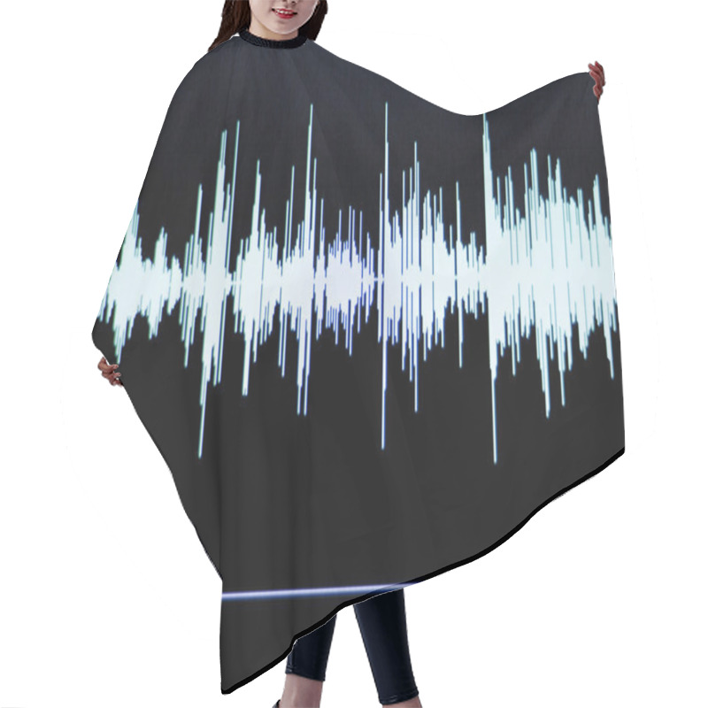 Personality  Audio Studio Voice Recording Sound Wave Hair Cutting Cape