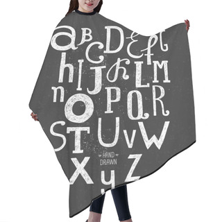 Personality  Vector Hand Drawn Alphabet Hair Cutting Cape