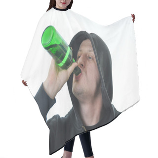 Personality  Young Man Drinking Alcohol Isolated Hair Cutting Cape
