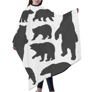Personality  Bear Wild Animal Silhouettes Hair Cutting Cape