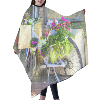 Personality  Vintage Floral Bike Hair Cutting Cape