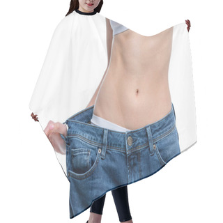 Personality  Young Slim Woman Hair Cutting Cape