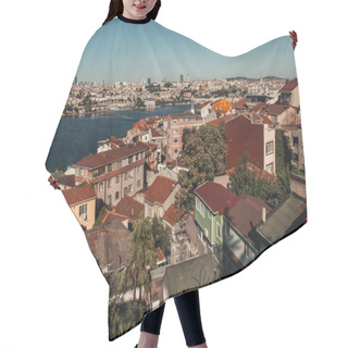 Personality  Aerial View Of Old Houses And Bosphorus Strait  Hair Cutting Cape