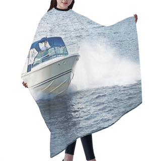 Personality  Man Boating On Lake Hair Cutting Cape