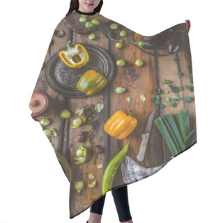 Personality  Peppers And Brussel Sprouts Hair Cutting Cape