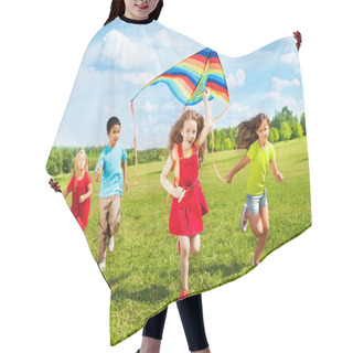 Personality  Kids Run With Kite Hair Cutting Cape