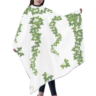 Personality  Set Of Hanging Branches Of Ivy On A White Background Hair Cutting Cape