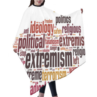 Personality  Extremism Word Cloud Hair Cutting Cape
