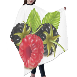 Personality  Ripe Raspberry And Blackberries Hair Cutting Cape