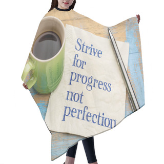 Personality  Strive For Progress, Not Perfection Hair Cutting Cape